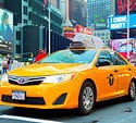 yellow cab at times square in new york city t69g8k 4cc838bf
